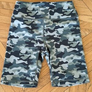 Spiritual Gangster Camo Biker Shorts